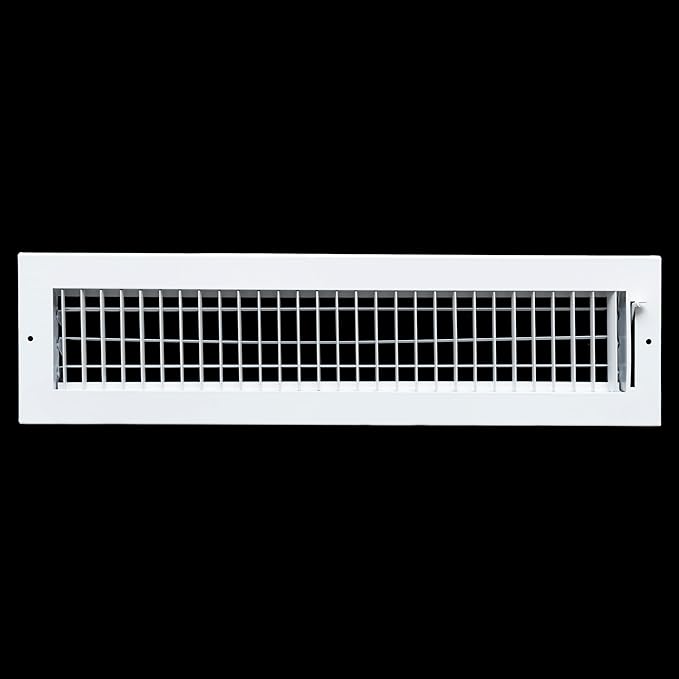 Fits 20x4 Duct Opening Steel Adjustable Air Supply Grille by Handua | Register Vent Cover Grill for Sidewall and Ceiling | White | Outer Dimensions: 21.75" X 5.75"