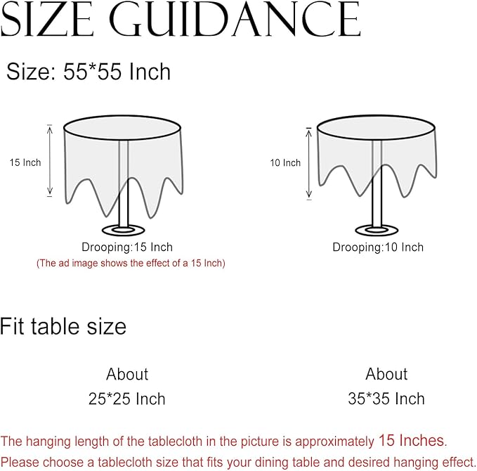 ISAENNE Designer Grayish Green Linen Small Round Tablecloth,Floral Stain Resistant Table Cloth,Fall Vintage Decor Tablecloths for Dining Thanksgiving Kitchen Party,Diameter 55"-Andrew A