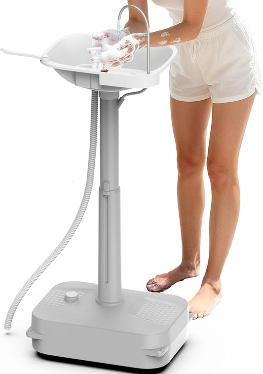 Portable Sink Hand Wash Station - 18L Capacity With USB Port or Battery Powered, Lightweight Camping Sink for Travel, Outdoor, Camping - Includes Soap Dispenser & Towel Holder