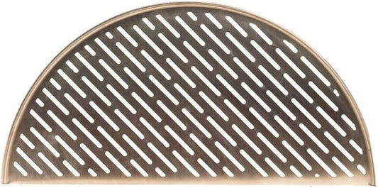 Kamado Joe Half-Moon 304 Stainless Steel Cooking Grate for Fish and Vegetables, Fits Classic Joe 18-inch Charcoal Grill and Smokers in Silver, Model KJ-HSSCGFV