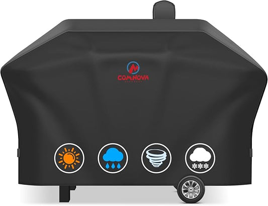 Comnova Pellet Grill Cover for Camp Chef 36 Series with Sidekick - 600D Premium Smoker Cover Waterproof Heavy Duty for Camp Chef Woodwind 36 / Pro 36 with Sidekick Sear or Sidekick Flat Top, and More