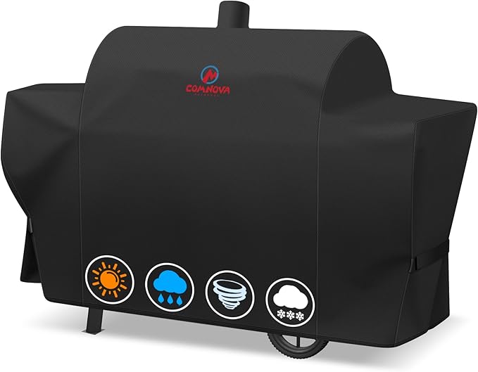 Grill Cover for Oklahoma Joe's Longhorn Combo Grill - 600D Premium BBQ Cover Waterproof & Heavy Duty for Oklahoma Joe's Charcoal Gas Smoker Combo, 69" L x 25" W x 43" H