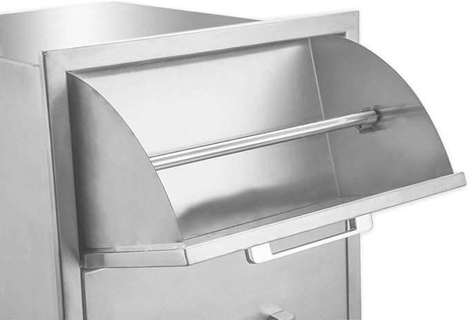 Stainless Steel Paper Towel Holder Double Drawer 17W21H21D Works with Your Grilling or Prep Zones for Easy & Quick Cleanup