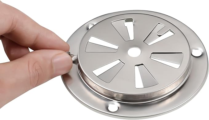 BBQ Smoker Air Vent Set, 4 Pieces Stainless Steel Grill Damper for Increased Airflow, Replacement Parts for Grill, Stove and Smoker
