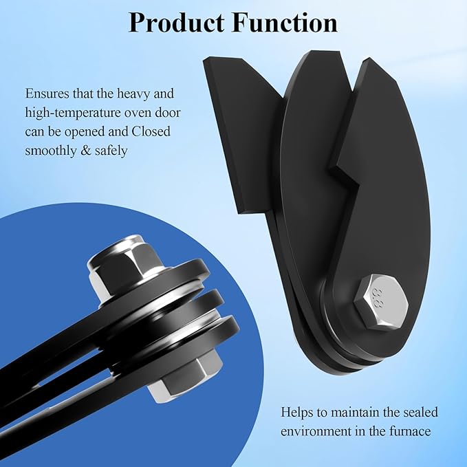 3 Pcs 8 x 2 1/4" Large Heavy Duty BBQ Smoker Hinge, Compatible with Burn Shop BBQ Smoker Hinge Doors, Fit for 3/16" Plate Steel, with Bolt, Nut, Washers