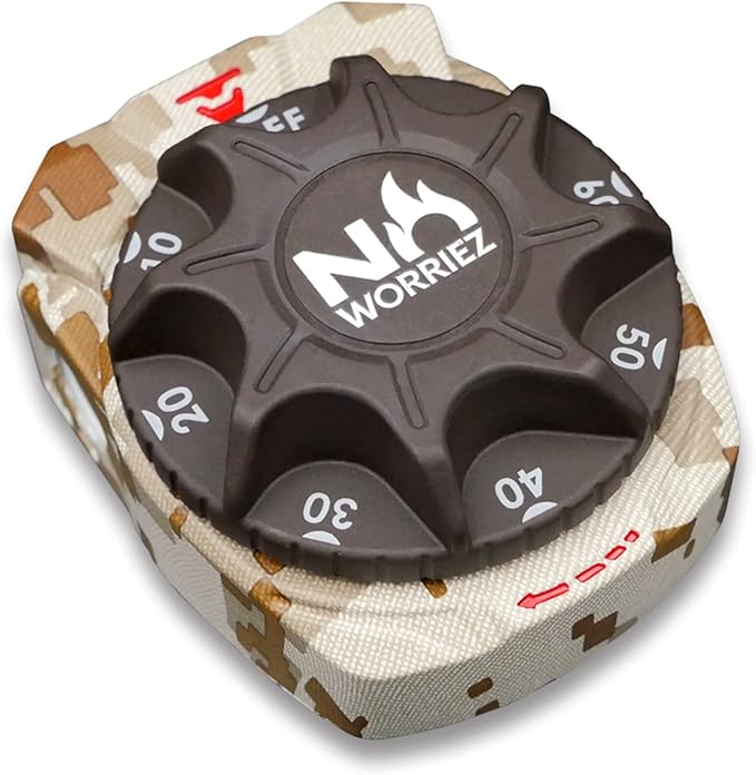 NO WORRIEZ 100,000 BTU Safety Automatic Outdoor BBQ Shut Off 3/8'' NPT Mechanical Structure Gas Timer for Propane Grill and Natural Gas Grill