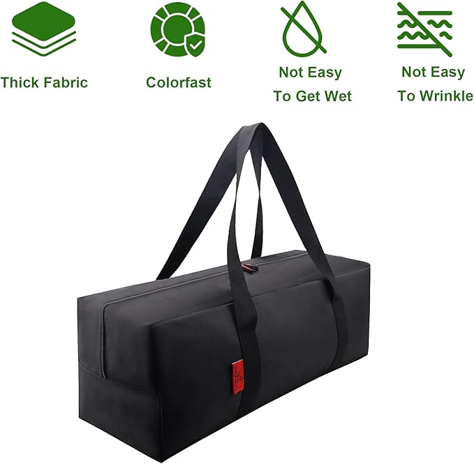 Extra Thick 24" Storage Bag Grill Tool Organizer Pro, BBQ Tool Heavy Duty Storage Bag, Double Layer 600D Oxford Cloth Waterproof (2x Thickness), Foldable Design, Camping, Tailgating, BBQ Party Gift