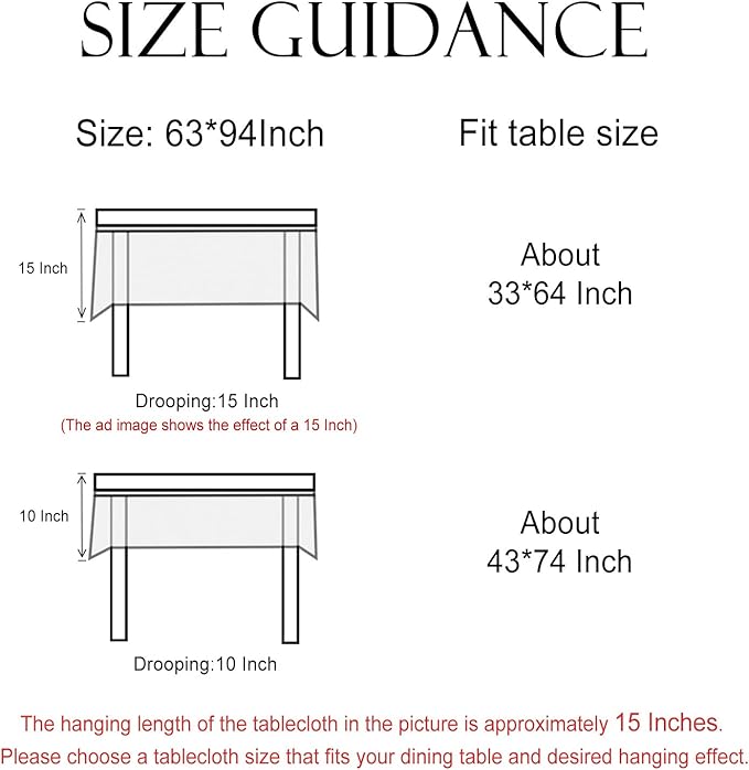 French Linen Long Rectangle Tablecloth,Vintage Colorful Multiple Prints Soft and Durable Tablecloths,Decor Table Cover for Kitchen,Dining,Party,Thanksgiving,Christmas,63"*94"-Lohi