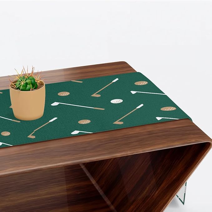 Golf Club Golf Ball Table Runner Kitchen Dining Table Runner 13*72in Table Center Decor for Indoor Outdoor Home Holiday Party