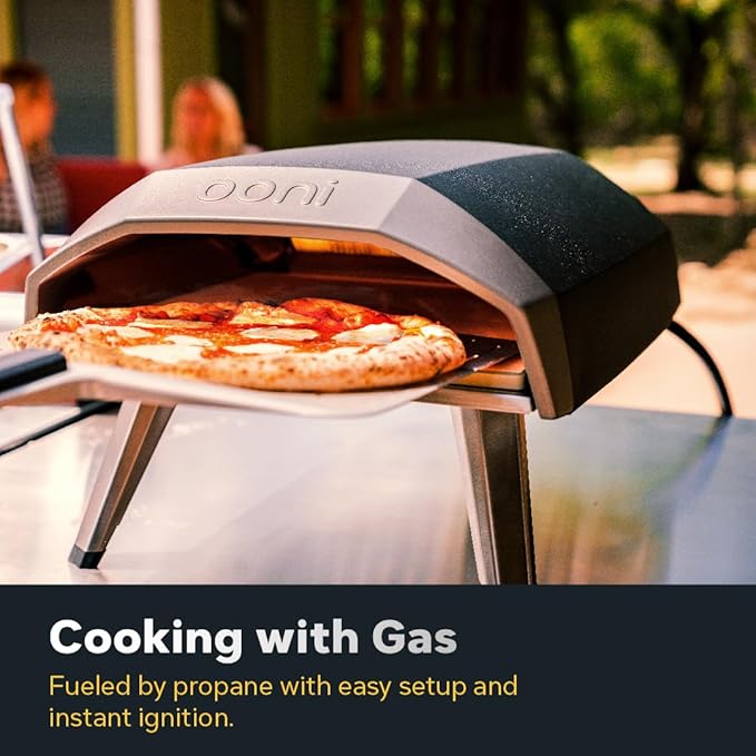 Ooni Koda 12 Portable Gas Pizza Oven Bundle - Includes 12" Pizza Peel, Turning Peel and Koda 12 Carry Cover