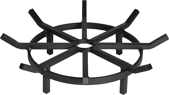 SteelFreak Super Heavy Duty Wagon Wheel Firewood Grate for Fire Pit - Made in The USA (20 Inch)