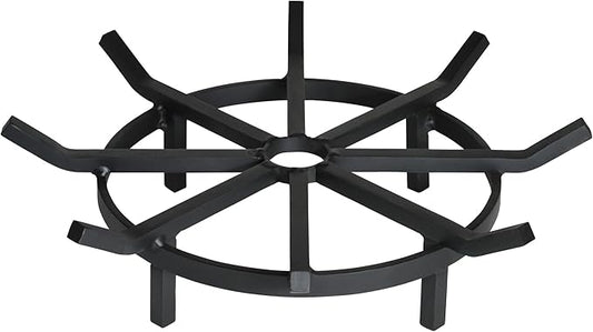 SteelFreak Super Heavy Duty Wagon Wheel Firewood Grate for Fire Pit - Made in The USA (20 Inch)