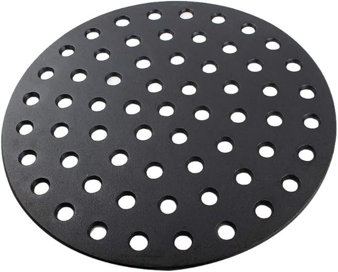 Dracarys Round cast Iron fire Grate,BBQ high Heat Charcoal Plate for XLarge Big Green Egg fire Grate Bottom Grate Grill Parts Charcoal Grate Replacement Parts XLarge Big Green Egg Accessories-17inch