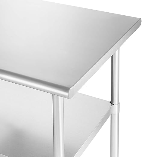 GRIDMANN Stainless Steel Work Table 60 x 30 Inches, NSF Commercial Kitchen Prep Table with Under Shelf for Restaurant and Home