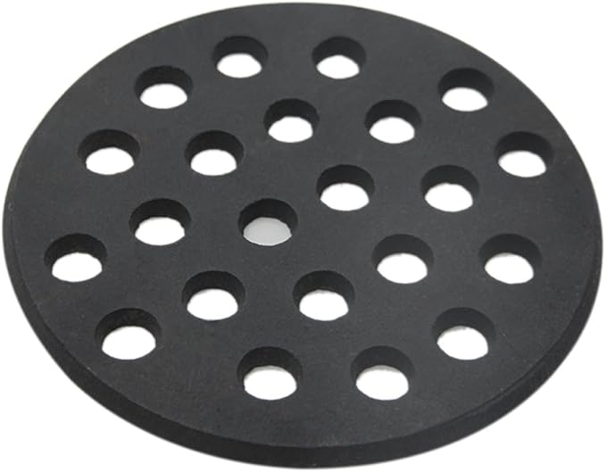 Round cast Iron Bottom fire Grate for Big Green Egg, BBQ high Heat Charcoal Plate fit for S/Mini /Medium Big Green Egg fire Grate Grill Charcoal Replacement Parts Green Egg Accessories-6.5in MFGC