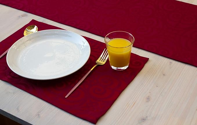 Red Table Runner 48 inch, Cranberry Dresser Scarf, Outdoor Coffee Table Runner, Burgundy Dining Table Runners for Fiesta, Dinner Parties, Events, Wedding, Thanksgiving, Halloween, Christmas
