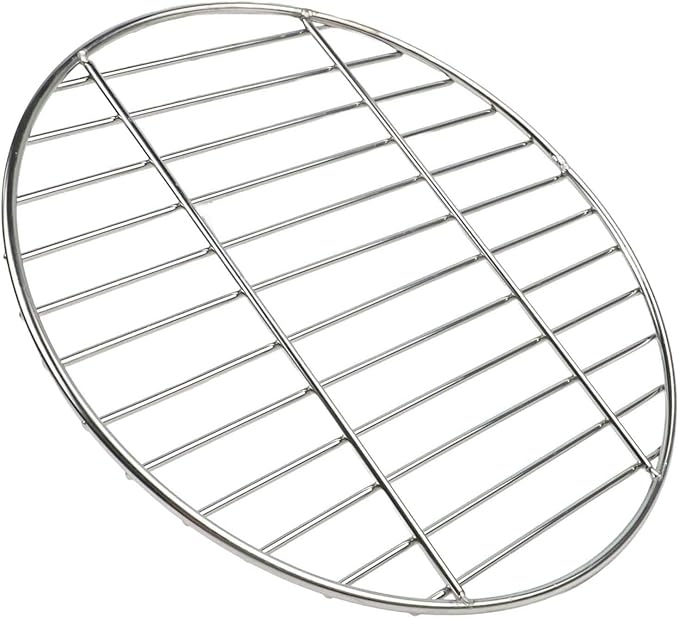 Stainless Steel Grill Grate, Round BBQ Cooking Grid for Even Heat Distribution, High Resistant & Polished Mesh, Outdoor Grilling Accessory, 28cm/33cm/38cm(33CM)