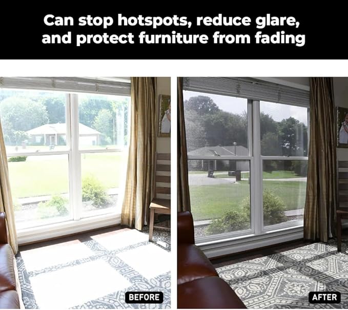 Custom Solar Screens for Windows Exterior 65% Shade - Pre-Framed Solar Window Screen Mesh - Home Improvement for Reduced Glare & Heat - 65% UV & Insect Blocker - Fully-Assembled & Ready to Install