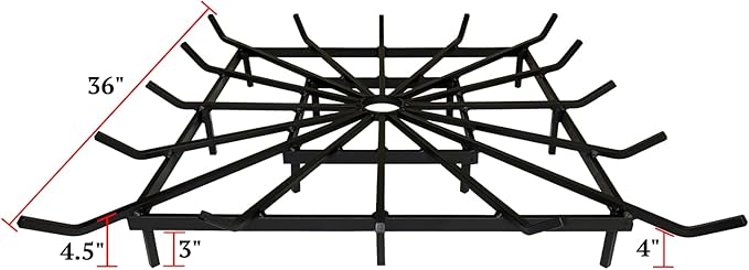 SteelFreak Square Wheel Fire Pit Grate - Made in The USA (36 x 36 Inch)