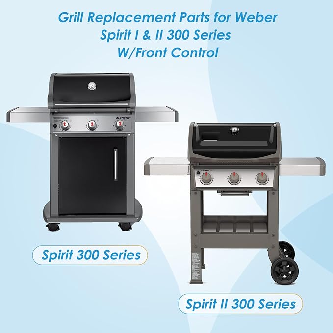 7639 17.5" Grill Grates Replacement for Weber GS4 Spirit II 300 Series, for Weber Spirit 300 Grill Grates, Genesis Silver/Gold/Platinum B/C, Genesis 1000-5000 for Weber Grill Grates