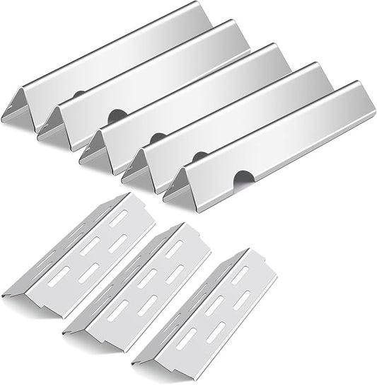 Flavorizer Bars and Heat Deflectors for Weber Genesis II 300/LX 300, GS4 Genesis ii E-310 ii E-315 ii E/S335 ii se-335 Grill (304 Stainless Steel, 66032 * 5+ES/410 * 3)