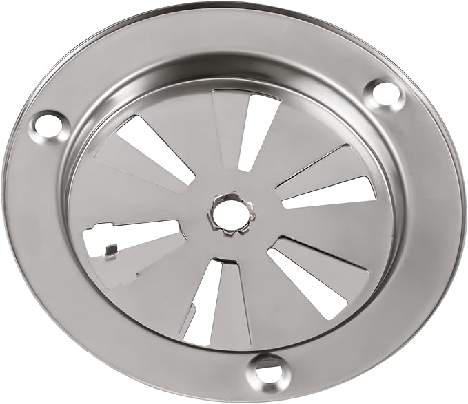 BBQ Smoker Air Vent Set, 2 Pieces Stainless Steel Grill Damper for Increased Airflow, Replacement Parts for Grill, Stove and Smoker (2)