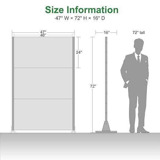 Casaphoria 72" H x 47" W Metal Outdoor Privacy Screen, Freestanding Decorative Divider for Patio, Deck, Balcony, and Garden with Stable Base, Black Spring