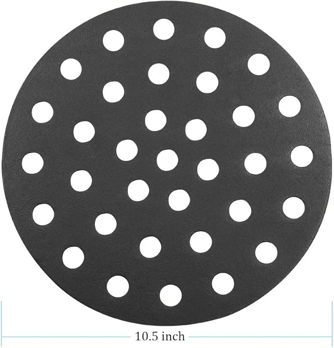 Dracarys 10.5 inch Cast Iron Charcoal Grate,BBQ High Heat Charcoal Plate Fit for Kamado Joe Classic Weber smokey joe Fire Grate Pit Boss Grill Parts Charcoal Grate Replacement Parts-10.5 inch