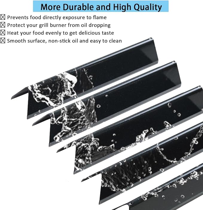 Spirit e310 7636 Flavorizer Bars & 69787 Grill Burner for Weber Spirit and Spirit II 300 Series E310 E320 E330 S310 S320 S330 68950 with Front Control, Grill Parts 15.3" Heat Plate, 18" Burner Tube