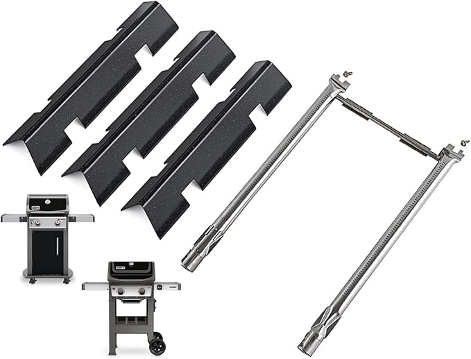 Grill Parts for Weber Spirit 2 Parts, Replacement for Weber GS4 Spirit II/I E210 S210 E220 S220,GS4 Parts for Webber Spirit 2 Burner Tube 67024 69785, 7635 Flavorizer Bars & Crossover Tube 69899 67278