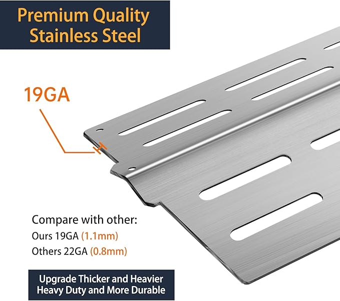Genesis 300 Grill Parts 7620 Flavorizer Bars for Weber Genesis E310 E320 E330 S310 EP330 with 3pcs Burner 65505 Heat Deflectors Stainless Steel Replacement Parts for Weber Genesis 300 Series