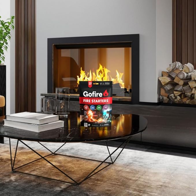 GOFIRE: Ultimate All Purpose Fire Starter- Non-Toxic, Earth-Friendly, Portable, Weather-Proof Fire Starter for Camping, Hiking, Backpacking, Fireplaces, Wood Stoves and More! Parent (100 Pieces)