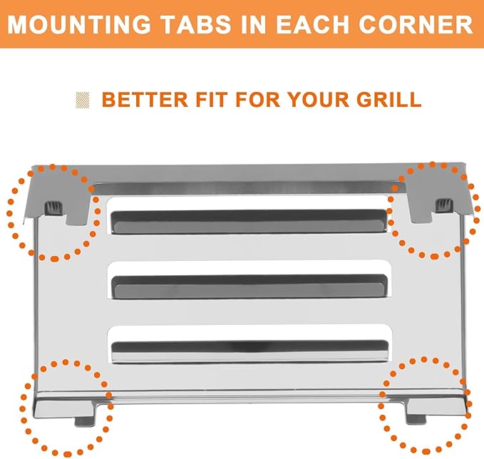 Grill Parts for Weber Spirit 2 Parts GS4 Spirit II 200 SER, Replacement Parts for Weber 7635 67045 69796 Flavorizer Bars, 69785 67024 Burner Tube, 69899 67278 Crossover Tube & 67060 Heat Deflector