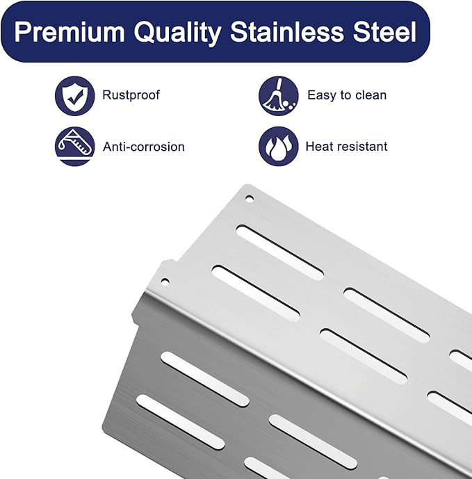 Genesis 300 Grill Parts 7620 Flavorizer Bars for Weber Genesis E310 E320 E330 S310 EP330 with 3pcs Burner 65505 Heat Deflectors Stainless Steel Replacement Parts for Weber Genesis 300 Series