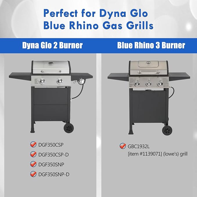 70-01-634 Grill Grate Replacement Parts for Dyna Glo Grill DGF350CSP DGF350CSP-D DGF350SNP DGF350SNP-D DG1-70-01-634-R 101-03011 Cast Iron Cooking Grate Grids Dyna-glo 2 Burner Gas Grill Grates Parts