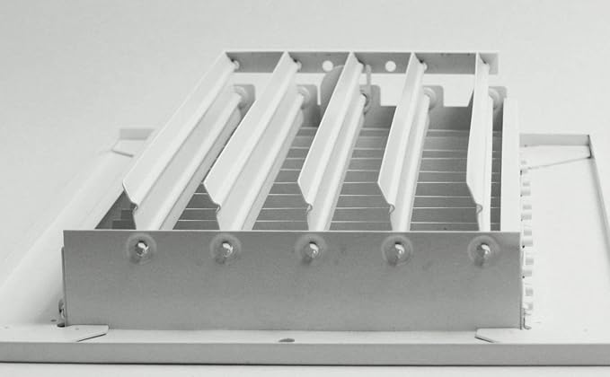 10"w X 8"h Adjustable AIR Supply Diffuser - HVAC Vent Cover Sidewall or Ceiling - Grille Register - High Airflow - White [Outer Dimensions: 11.75"w X 9.75"h]