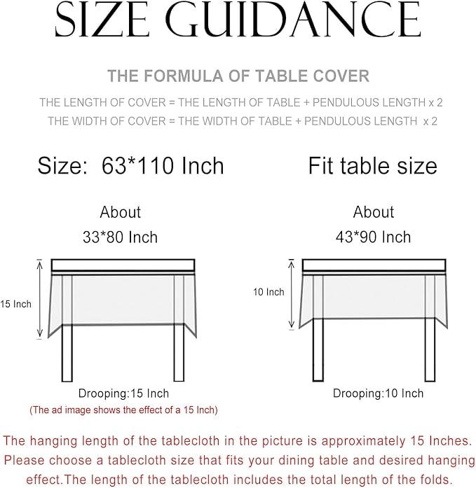 patdrea Designer Vintage Cyan Extra Long Tablecloth for Rectangle Table,Linen Ancient Castle and Manor Pattern Tablecloths,Decor for Kitchen Dining Christmas,Thanksgiving,63"x110"-Lucerne a