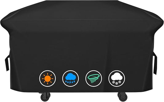 Heavy Duty 600D Polyester Cover compatible with Blackstone 36 inches 5482 Griddle Cooking Station with Hood,also compatible with Blackstone 28 inch XL,Outdoor Flat Top Gas Grill Cover with Straps