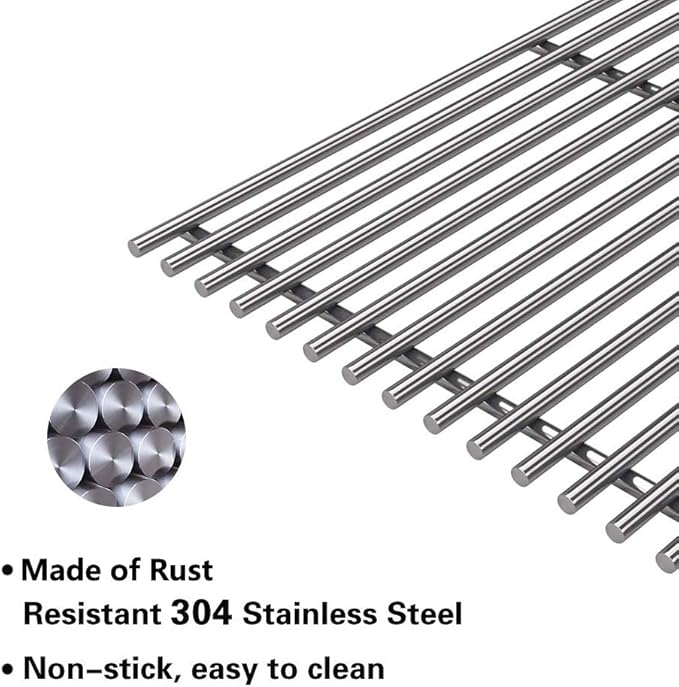 SF6803 (3-Pack) 18 7/8" SUS304 Cooking Grates for Weber Genesis ii e 610 640 Weber Genesis II 610 and Genesis II LX 640 E-640 S-640 Series Gas Grills 2017 and Newer, for Weber 66096 66803.