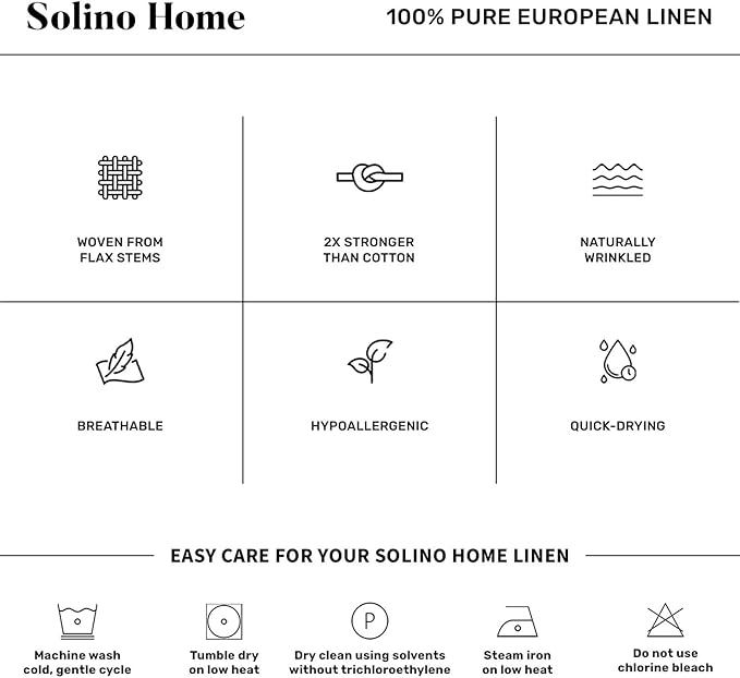 Solino Home Linen Table Runner 108 Inches Long - 100% Pure Linen Cinnamon Table Runner 14 x 108 Inch - Classic Hemstitch