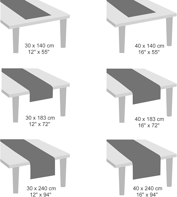 Myir JUN Table Runner, Vinyl Table Runner Indoor Arbitrarily Cropped Runner for Table Heatproof for Home Party (Silver, 12 x 94 inch)