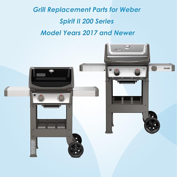 Grill Parts for Weber Spirit II Grill Replacement Parts, 7635 Flavorizer Bars, 69785 Grill Burner and Heat Deflector for Weber Spirit 2 Grill Parts, for Weber Spirit II E-210 E220 S210 S220