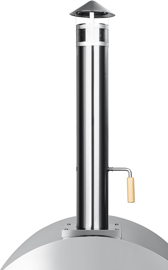 KoolMore 32 in. Outdoor Gas and Wood fired Pizza Oven in Stainless-Steel (KM-OKS-DFPO)