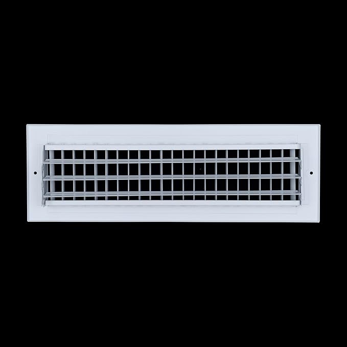 Fits 16x4 Duct Opening Steel Adjustable Air Supply Grille by Handua | Register Vent Cover Grill for Sidewall and Ceiling | White | Outer Dimensions: 17.75" X 5.75"