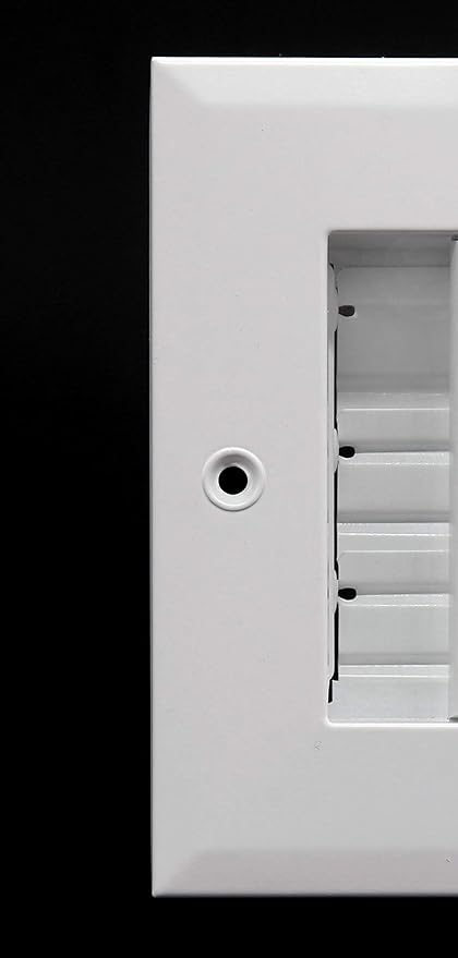 10"w X 8"h Adjustable AIR Supply Diffuser - HVAC Vent Cover Sidewall or Ceiling - Grille Register - High Airflow - White [Outer Dimensions: 11.75"w X 9.75"h]