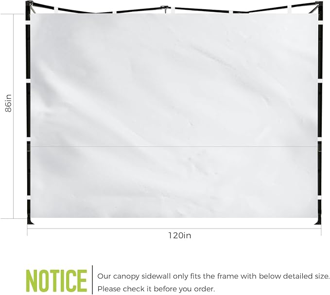 Instant Canopy Sidewalls for 10x10 Pop Up Canopy Tent, 300D Waterproof Material for Outdoor Events, Vendor Booths, and Privacy (Sidewalls Only, Canopy Not Included) (Khaki, 10x10ft-3pcs)