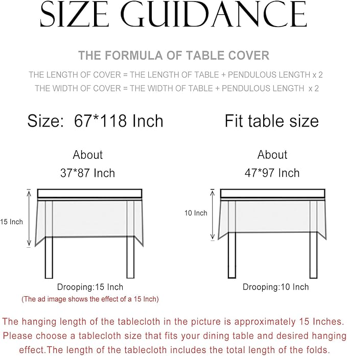 patdrea Designer French Vintage Extra Long Rectangular Tablecloth,Yellow Floral Pattern Anti-Wrinkle Table Cloth,Decor Cover for Kitchen Dining Parties,Christmas,Thanksgiving,67"x118"-Cornflowers