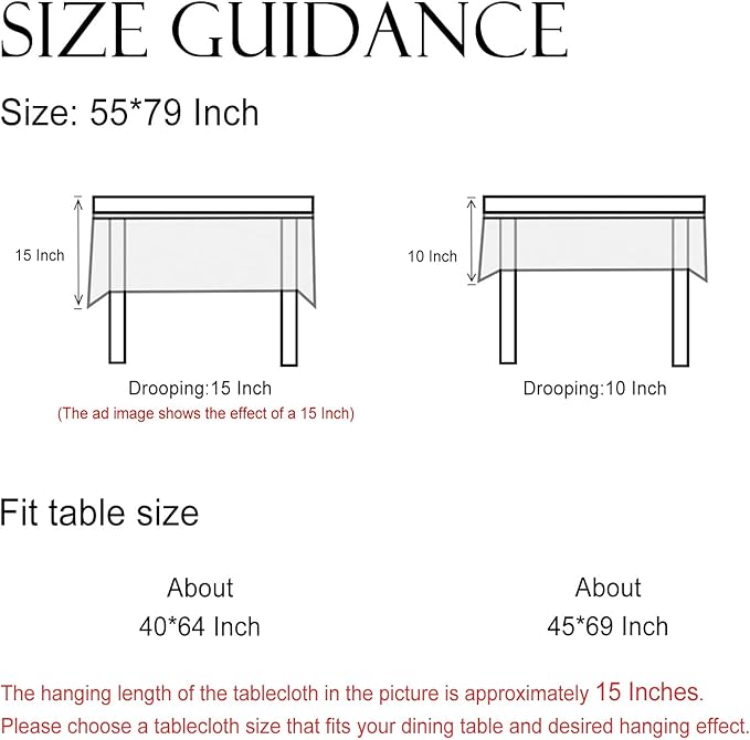 ISAENNE Designer Christmas Linen Table Cloth for Rectangle Table,Light Beige Western Tablecloth,Wrinkle Resistant Decor Tablecloths for Dining Thanksgiving Kitchen Christmas,55"*79"-Carol G