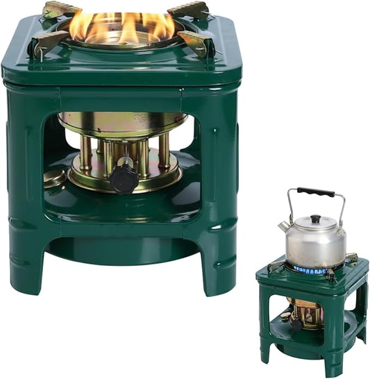 Picnic Burner Furnace, Kerosene Stove, 8-Wick Portable Camping Stove, Outdoor Diesell Cooking Stove, Compact Outdoor Cookware for Backpacking Hiking Adventure Camping