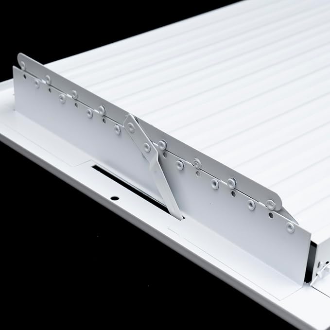 Fits 12x6 Duct Opening Steel Adjustable Air Supply Grille by Handua | Register Vent Cover Grill for Sidewall and Ceiling | White | Outer Dimensions: 13.75" X 7.75"
